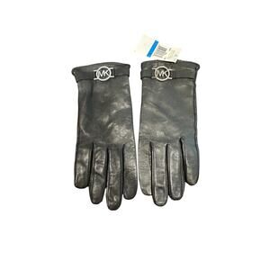 NWT | Michael Kors Genuine Black Leather Driving Gloves | Women's XL